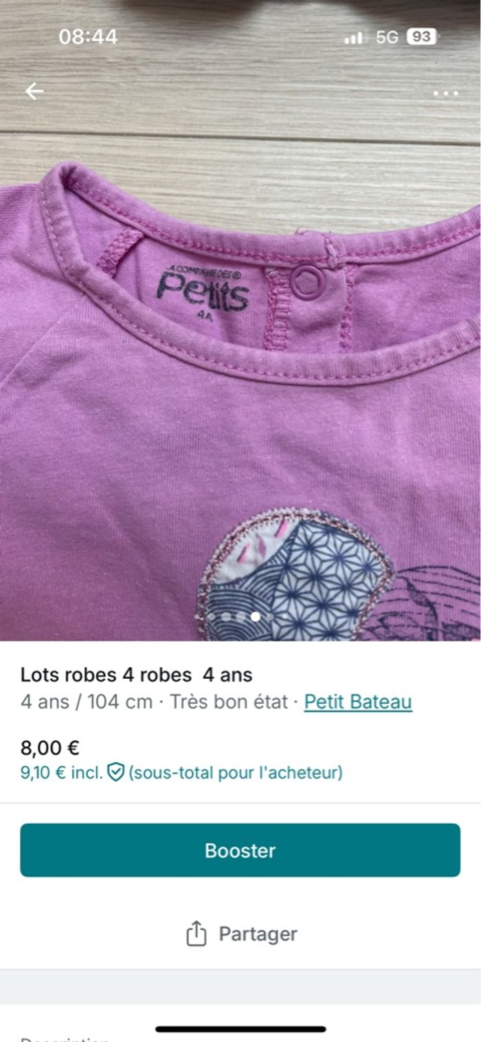 Lots robes 4 robes 4 ans - photo numéro 5