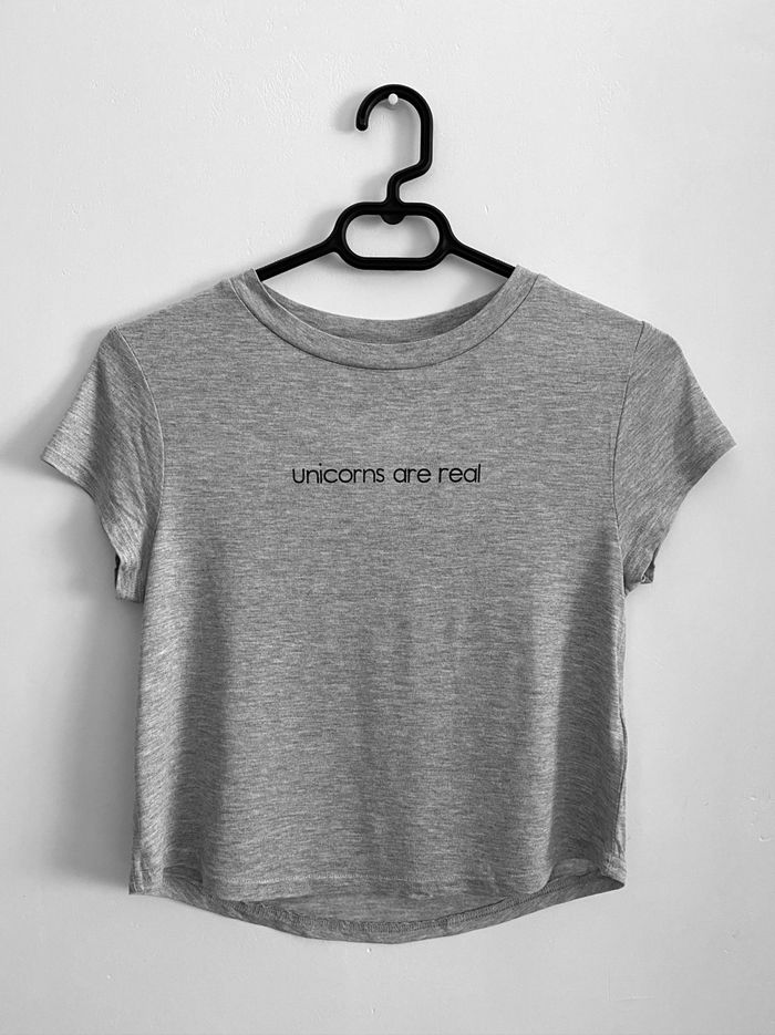 T-shirt gris avec impression - H&M