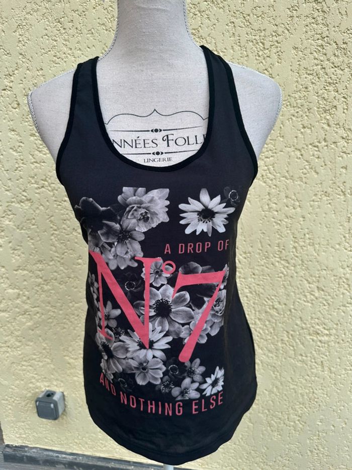 🌸 Débardeur noir fleuri – Jennyfer – Taille S 🌸