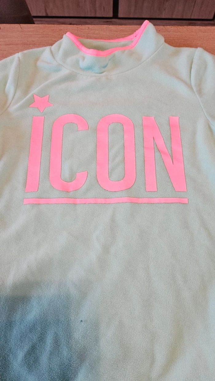 Pull polaire vert d eau, à manches longues, C&A, taille 146/152 - photo numéro 5