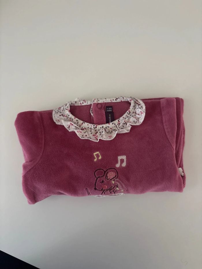 Pyjama velours fille - taille 3 mois - vertbaudet - photo numéro 7