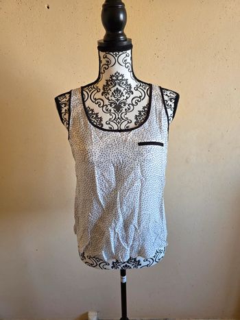 Légèr débardeur noir et blanc Femme T : 38