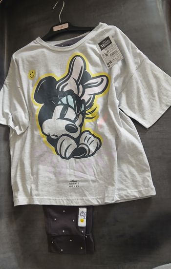 ensemble pyjamas fille en coton minnie disney 152 cm 11/12 ans