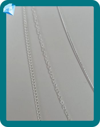 Lot 3 collier maille jaseron/gourmette/serpent rond 45/55/65cm