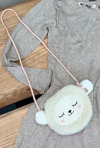 Sac à main moumoute hiver sergent major fleurs mouton Liberty