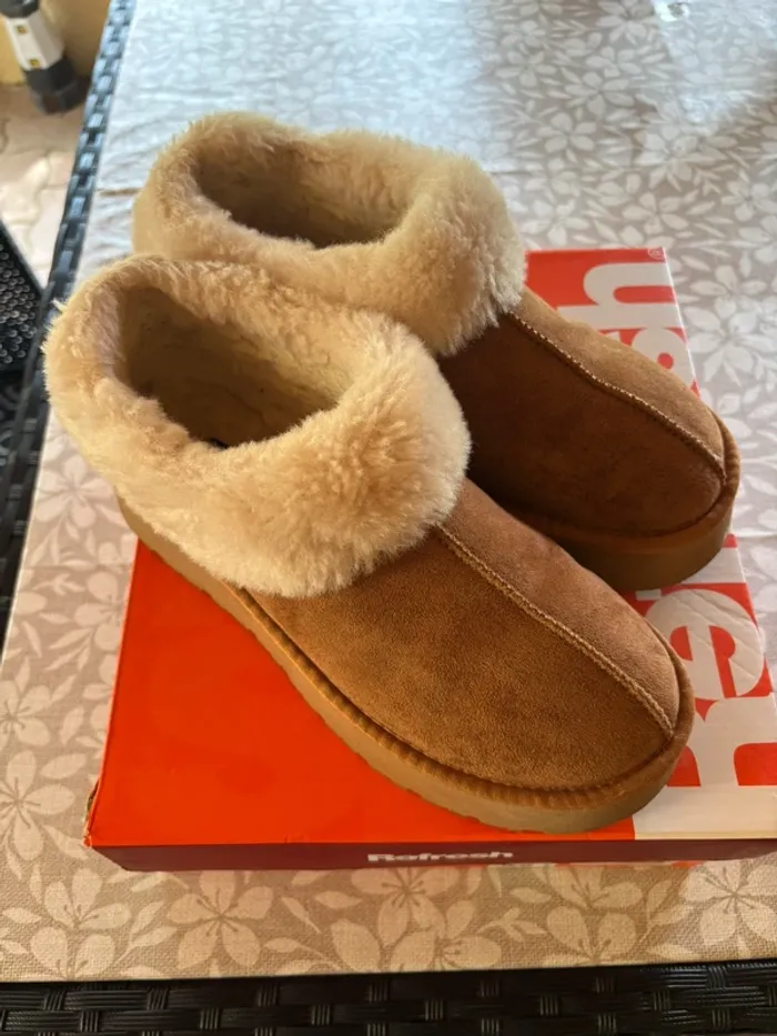 Chaussures fourrées camel Refresh (pointure 39) - photo numéro 6
