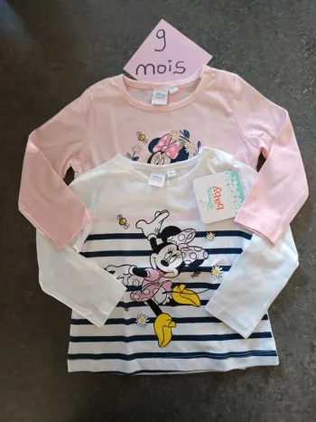 Lot t-shirts Minnie 9 mois