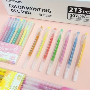 Languo gel pen boîte de 213 couleurs 