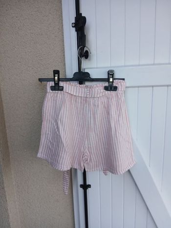 Short rayé filles tissaia 12 ans