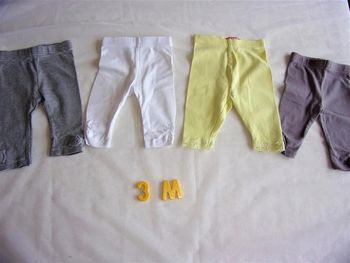 Lot de 4 leggings - 3 mois