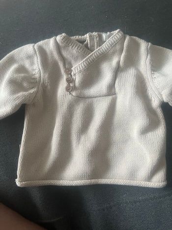 pull bébé garçon obaibi 3 mois beige maille douce chic confortablE