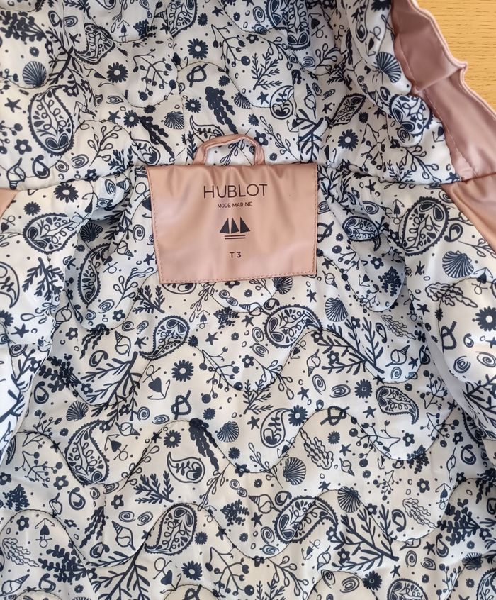 Ciré imperméable matelassé Hublot 3 ans 98 cm rose métallisé fille - photo numéro 7