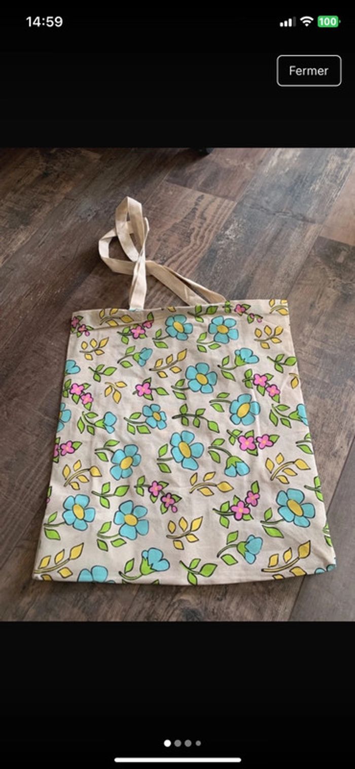 Tote bag fleuri - photo numéro 4