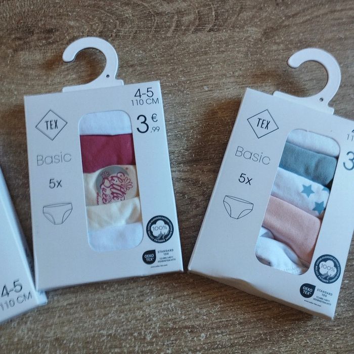 🩷 Lot de 3 boîtes de 5 culottes =15 culottes 4/5 ans Tex #emyfleury_sousvetement - photo numéro 4