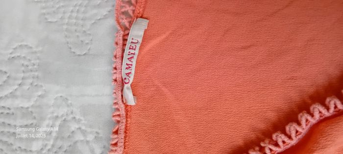 Tunique sans manches assymetrique bandes ajourées rose femme XL camaïeu - photo numéro 16