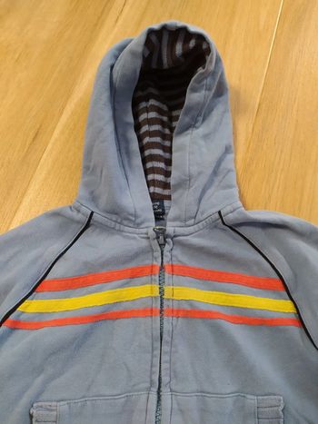 Sweat capuche zippé terre de marin 2 ans