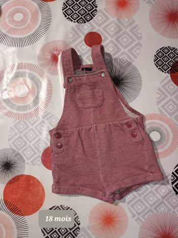 Salopette short 👧 taille 18 mois