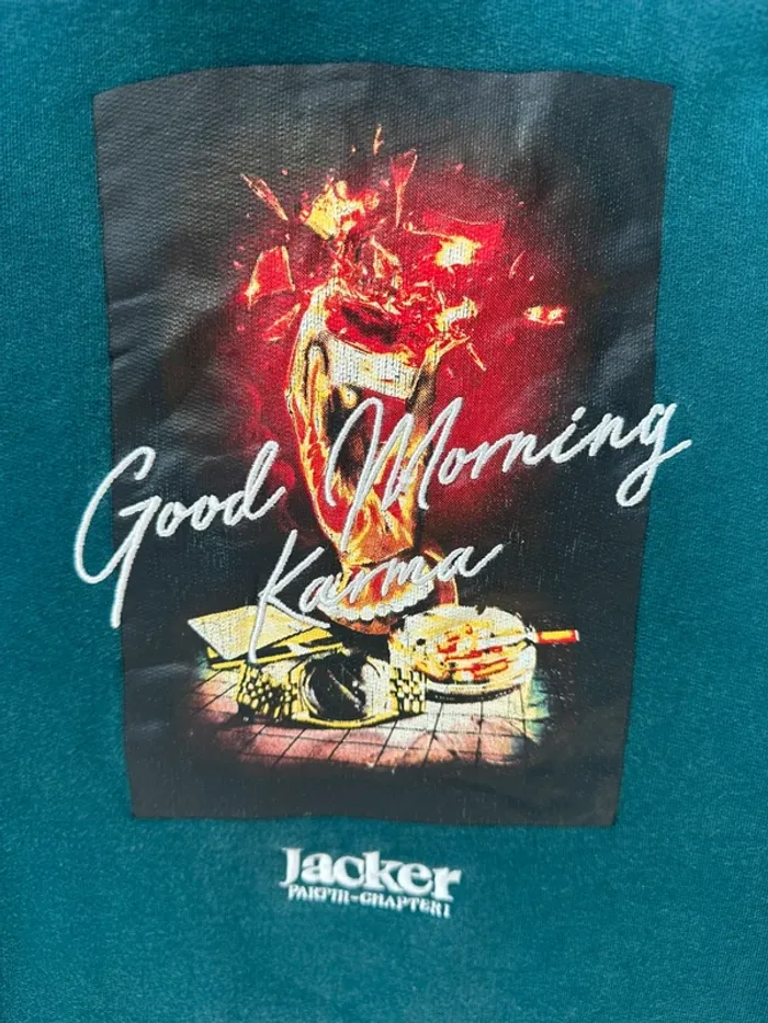 Sweat Jacker Part III Chapitre 1 bleu canard taille L - photo numéro 5