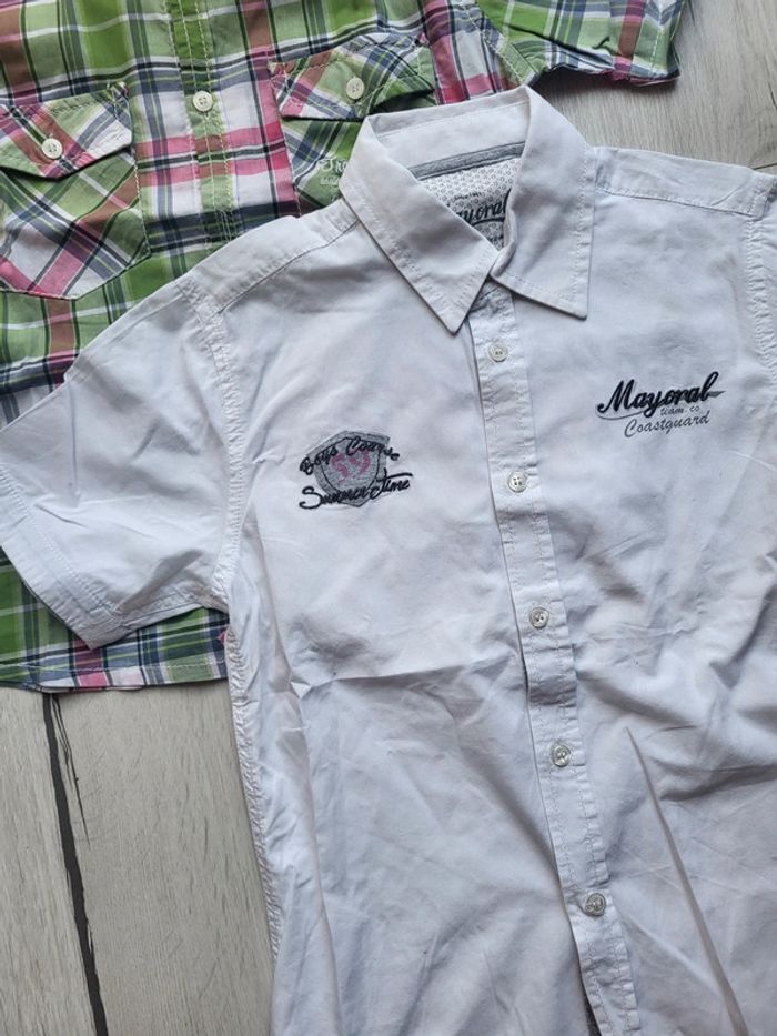 Lot de 2 chemises manches courtes garçon 5ans mayoral neuves - photo numéro 2