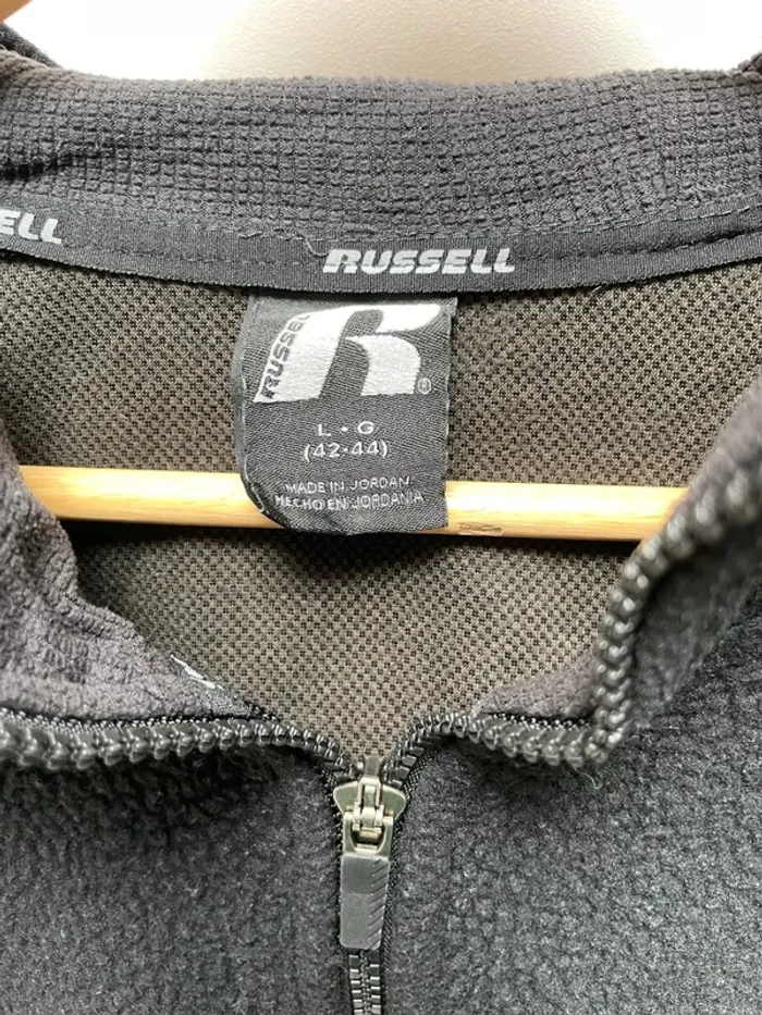 Russell Men's Active Faux Sherpa Hooded Full Zip Vintage Jacket Size L - photo numéro 4