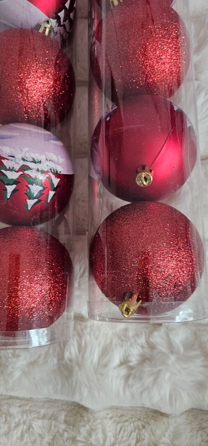 Lot de 12 boules rouges de Noël 🎄 Neuf. - photo numéro 4