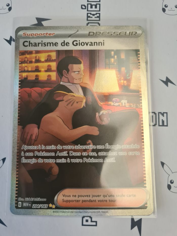 Carte Pokémon Charisme de Giovanni 204/165 Ecarlate et Violet série 151 Asmodée Beebs Carte Pokémon Charisme de Giovanni 204/165 Ecarlate et Violet série 151 Asmodée Beebs