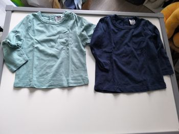 Lot de 2 t-shirts manches longues 9 mois (71 cm) Tape à l'Oeil