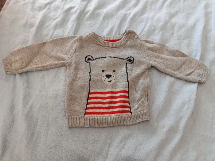 Pulls 12mois Ours mots d'enfants