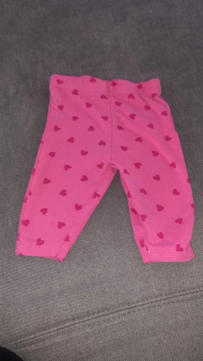 Legging rose coeurs 3 mois