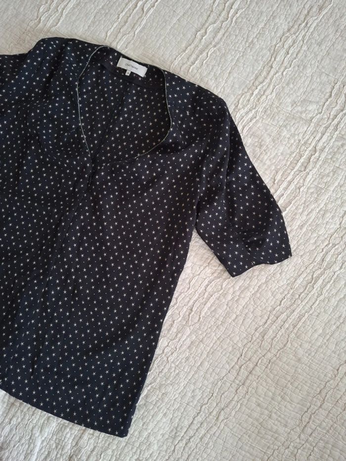 Chattawak t-shirt bleu étoiles taille 38 - photo numéro 4