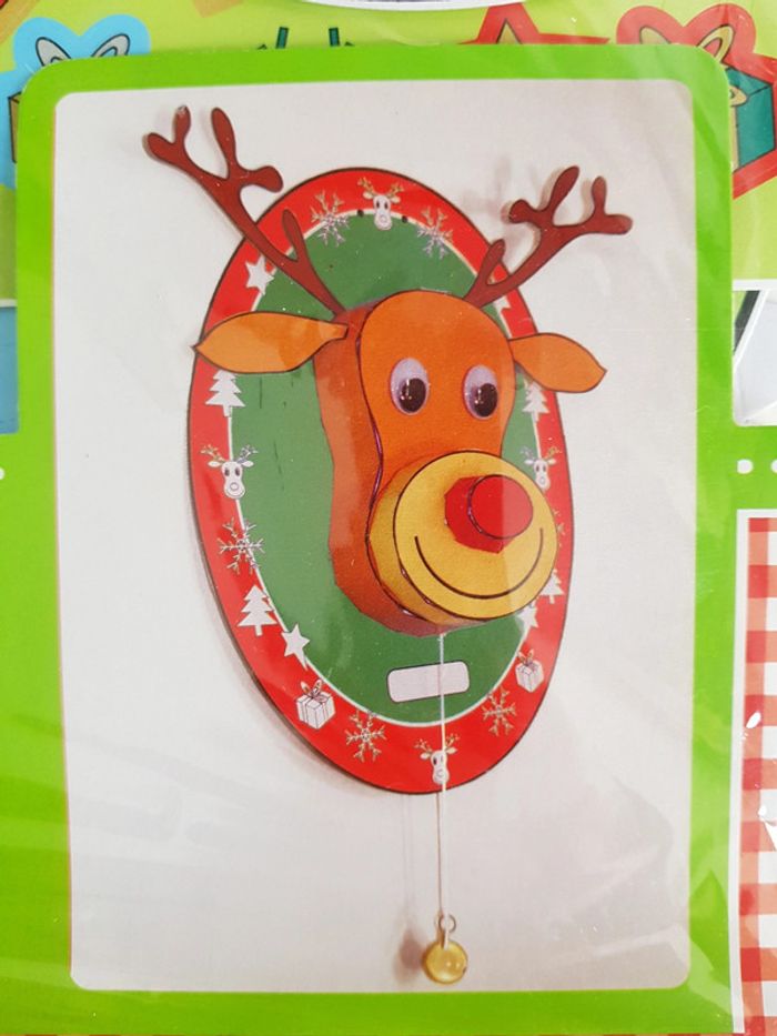 Lot de 2 personnages Rudolph 3D à monter - photo numéro 2