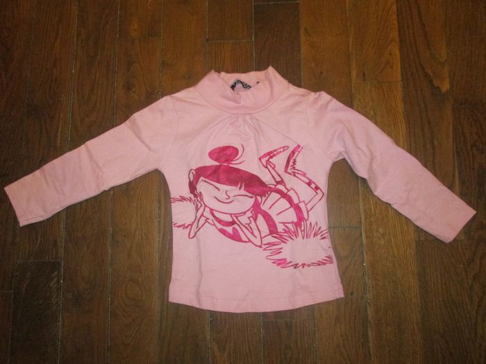 T-shirt col roulé fille 4 ans punkidz