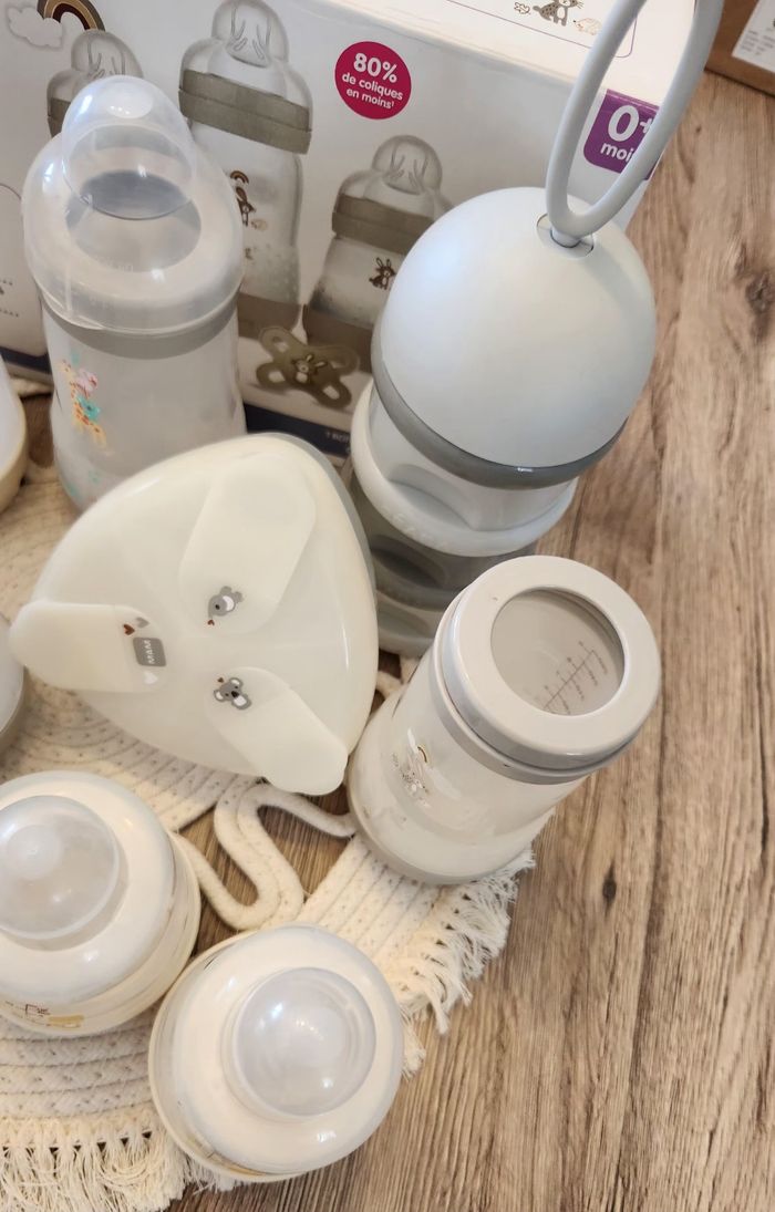Gros lot de Biberons bébé Mam Gris Beige - photo numéro 5