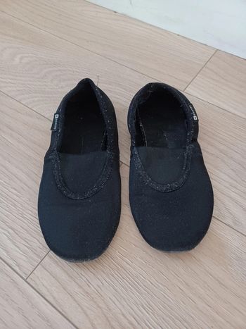 Chaussons gym danse taille 38 fille et garçon en mesh noir