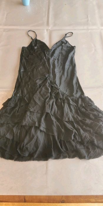 Robe Maje en soie noire