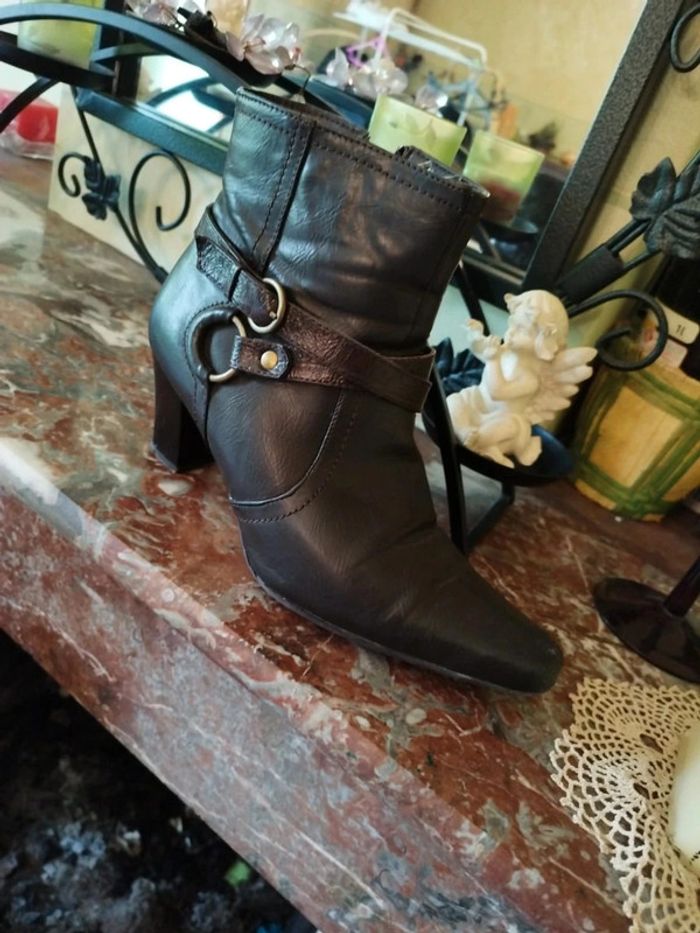 Bottines noires similicuir taille 39 Altramarea - photo numéro 8