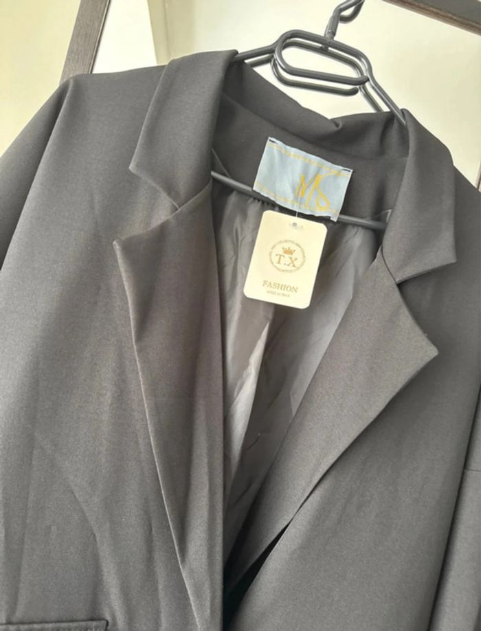 🧥Blazer long  noir- oversize -taille unique - femme - neuf avec étiquette - photo numéro 6
