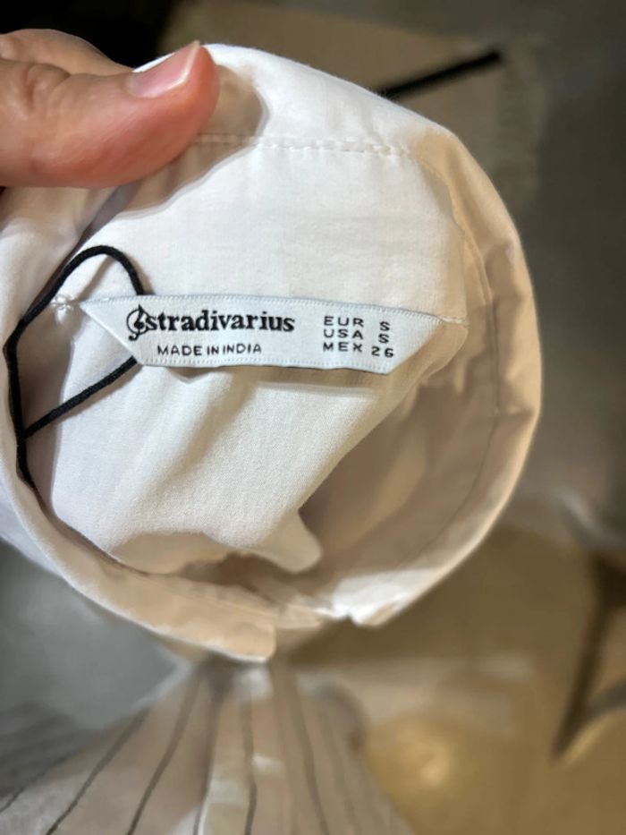 Chemise longue blanche stradivarius S oversize - photo numéro 4