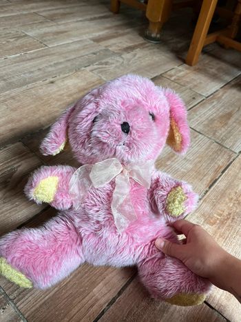Peluche ours rose