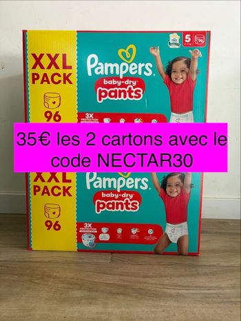 192 couches Pampers baby dry pants taille 5
