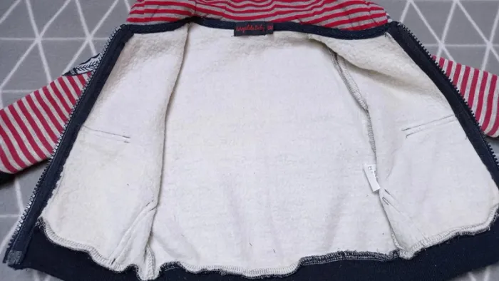 🦁Veste zippée à capuche, aéropilote baby, 6 mois - photo numéro 3