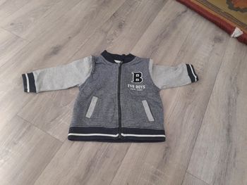 Sweat à zip 12 mois