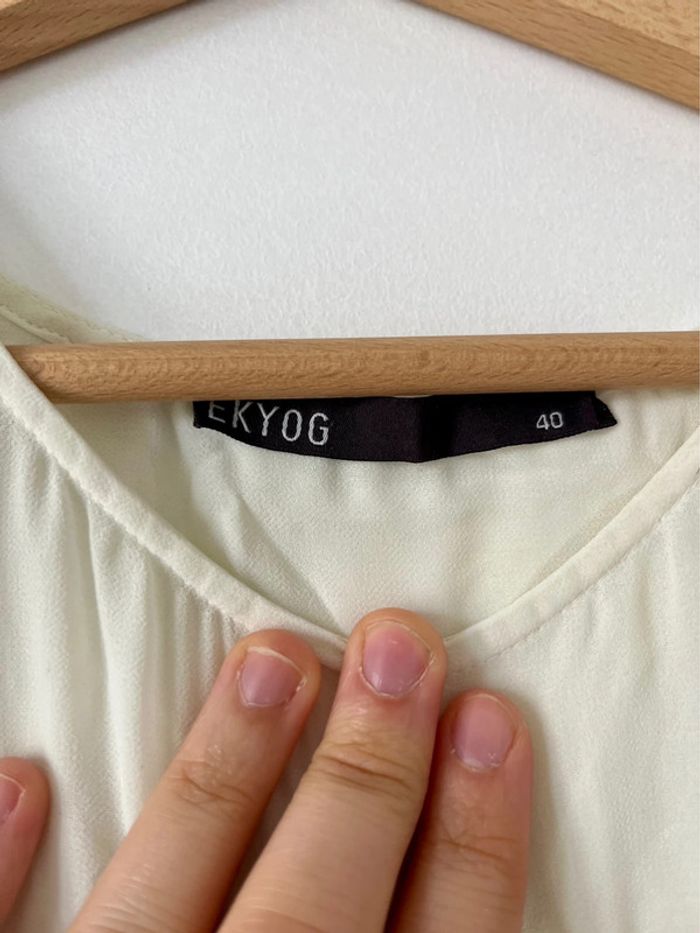 Haut blanc crème ekyog taille 40 - photo numéro 2
