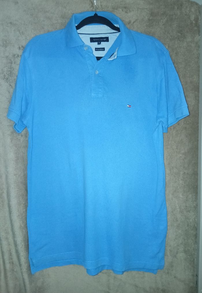 Polo Tommy Hilfiger Bleu Ciel - Taille S - 100% Coton 40's Two Ply
- photo numéro 1