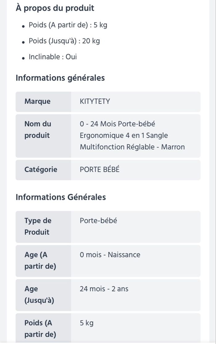 Porte bébé - photo numéro 8