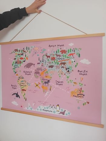 Affiche en tissu mappemonde
