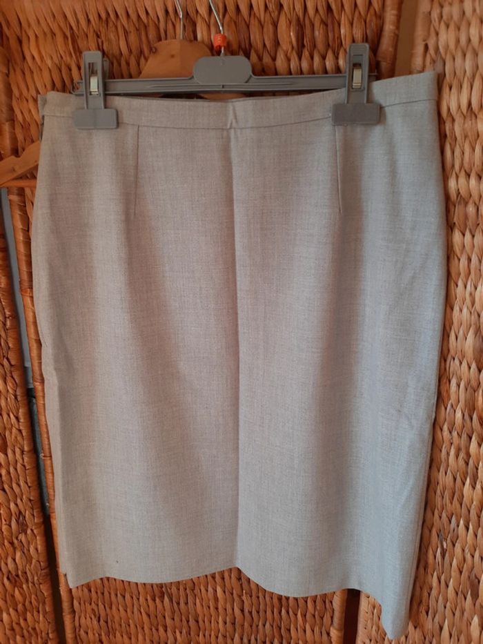 Jupe tailleur grise Autreton 40 - photo numéro 3