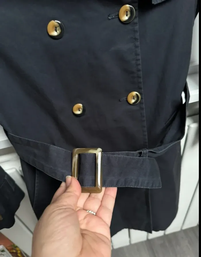 Trench bleu marine Zara fille 7/8 ans - photo numéro 13