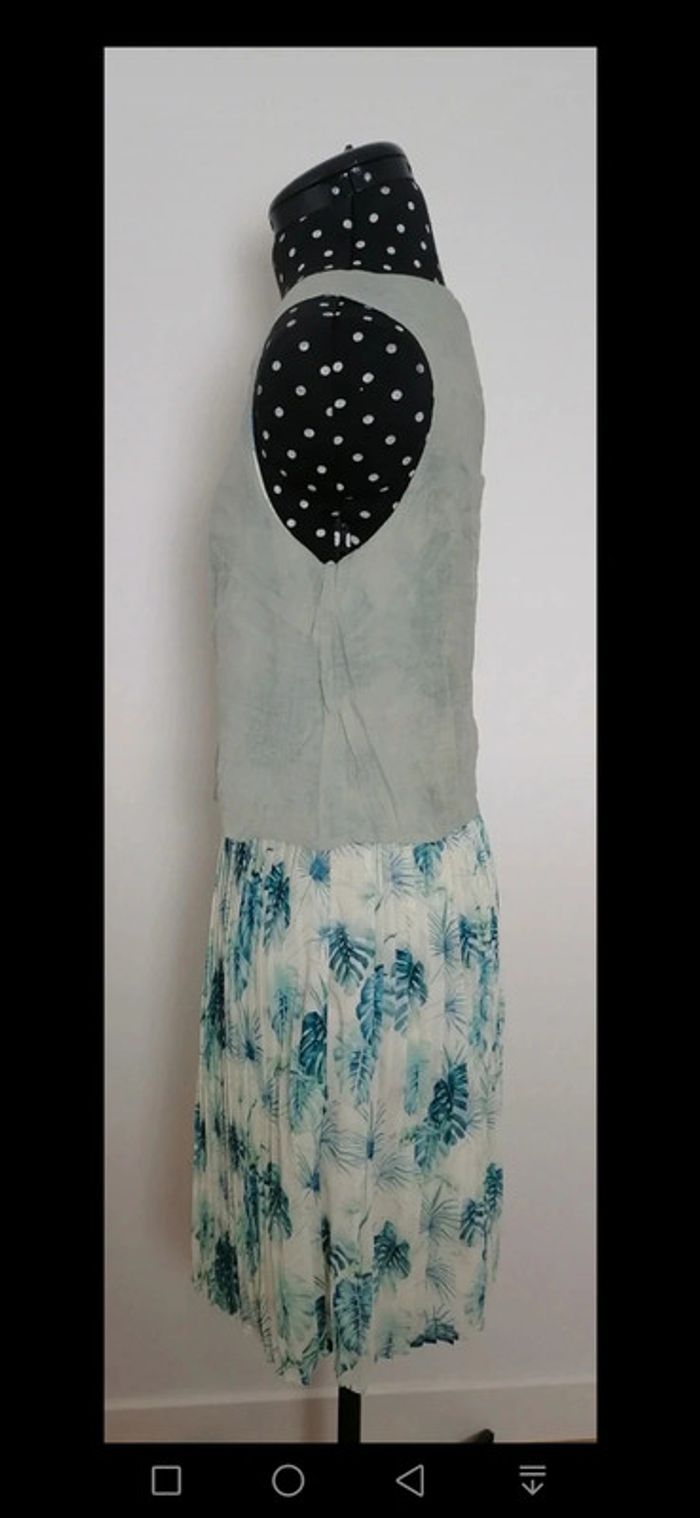 Robe courte d'été tropicale vert d'eau Taille M Smash! - photo numéro 4