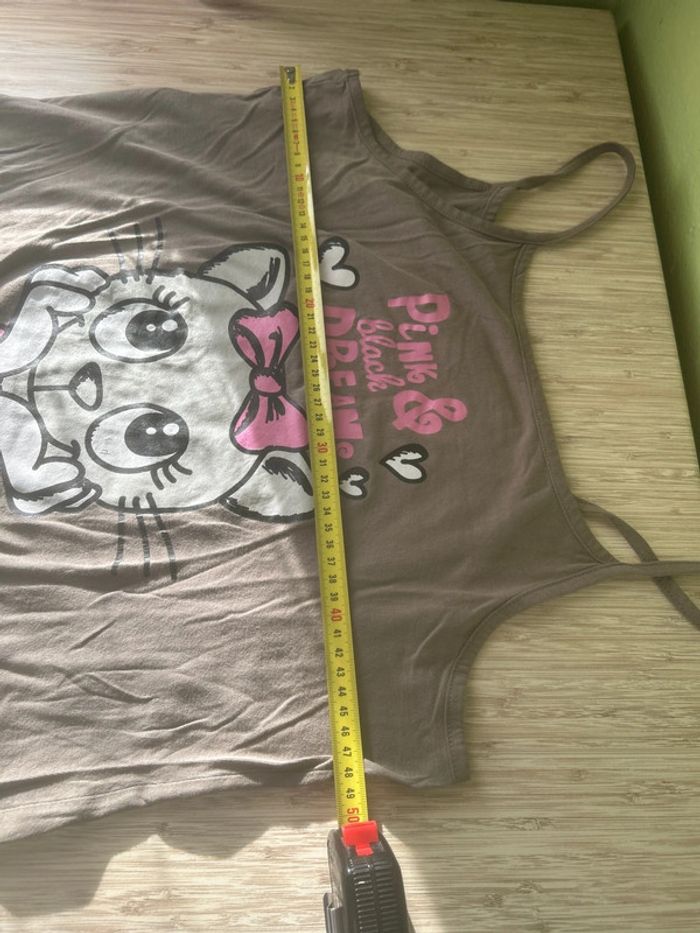 Nuisette en coton marron motif chat mignon 42 - photo numéro 4
